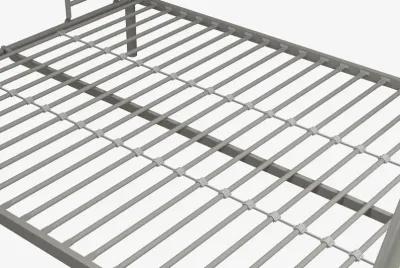 Dusty Twin over Full Metal Bunk Bed with Integrated Ladder