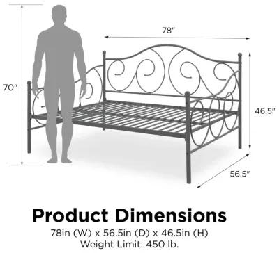 Victoria Metal Daybed with 15 Inch Clearance for Storage