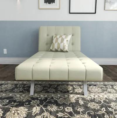 Emily Tufted Upholstered Chaise Lounger Chair with Adjustable Back