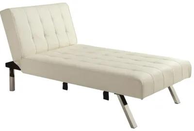 Emily Tufted Upholstered Chaise Lounger Chair with Adjustable Back