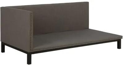 Mid Century Upholstered Modern Daybed with Horizontal Tufted Headboard