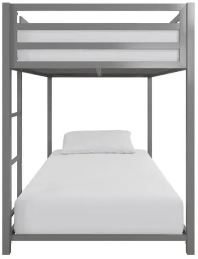 Miles Twin Over Twin Metal Bunk Bed with Metal Slats and Integrated Ladder