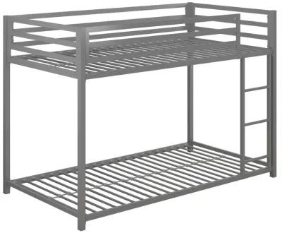 Miles Twin Over Twin Metal Bunk Bed with Metal Slats and Integrated Ladder