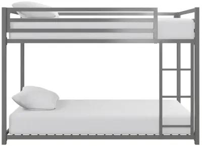 Miles Twin Over Twin Metal Bunk Bed with Metal Slats and Integrated Ladder