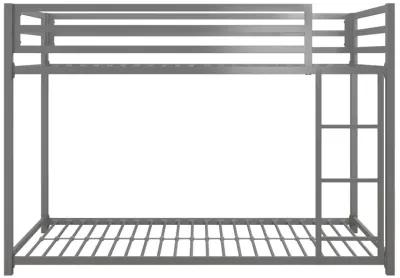 Miles Twin Over Twin Metal Bunk Bed with Metal Slats and Integrated Ladder