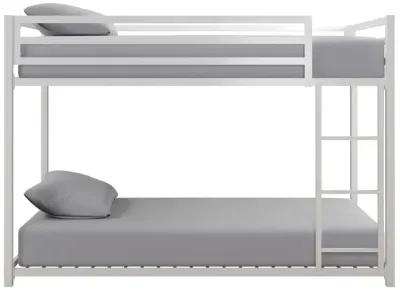 Miles Twin Over Twin Metal Bunk Bed with Metal Slats and Integrated Ladder