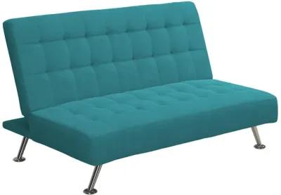 Milo Kids Sofa Futon with Sturdy Frame and Slanted Chrome Legs