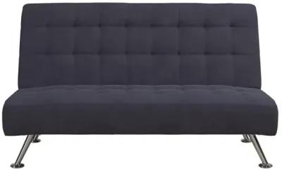 Milo Kids Sofa Futon with Sturdy Frame and Slanted Chrome Legs