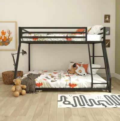 Miles Twin Over Twin Metal Bunk Bed with Metal Slats and Integrated Ladder