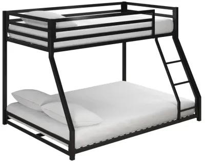 Miles Twin Over Twin Metal Bunk Bed with Metal Slats and Integrated Ladder