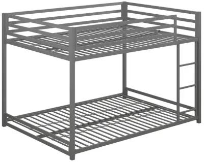 Miles Full Over Full Metal Bunk Bed with Metal Slats and Integrated Ladder