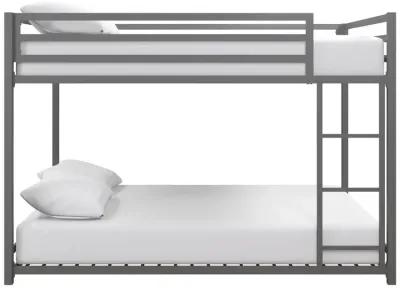 Miles Full Over Full Metal Bunk Bed with Metal Slats and Integrated Ladder