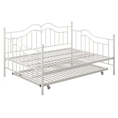 Tokyo Metal Daybed and Trundle Set with Metal Slats