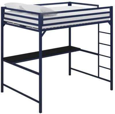 Miles Metal Full Loft Bed with Desk with an Integrated Ladder