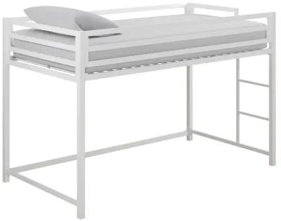 Miles Metal Junior Twin Loft Bed with Integrated Ladder