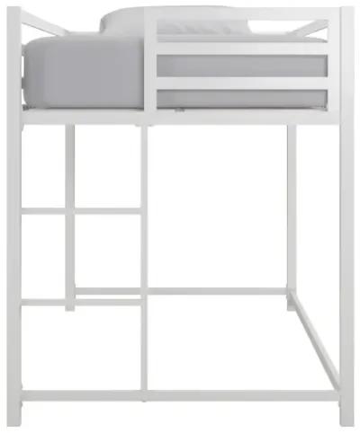 Miles Metal Junior Twin Loft Bed with Integrated Ladder