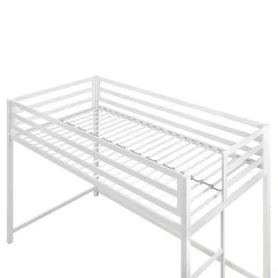 Miles Metal Junior Twin Loft Bed with Integrated Ladder