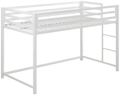 Miles Metal Junior Twin Loft Bed with Integrated Ladder