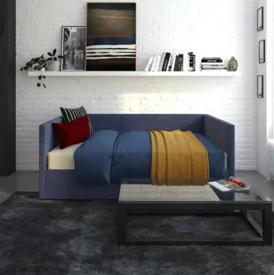 Upholstered Daybed with Wooden Slats and Storage Drawers