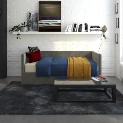 Upholstered Daybed with Wooden Slats and Storage Drawers