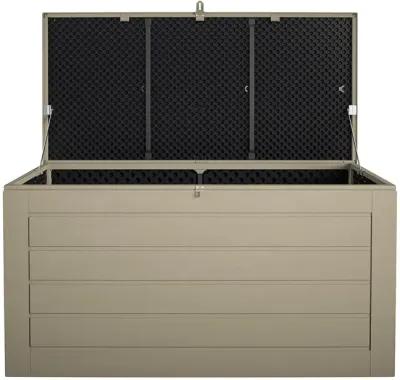 Outdoor Weather-Resistant Patio Deck Storage Box with Locking Hinge Design