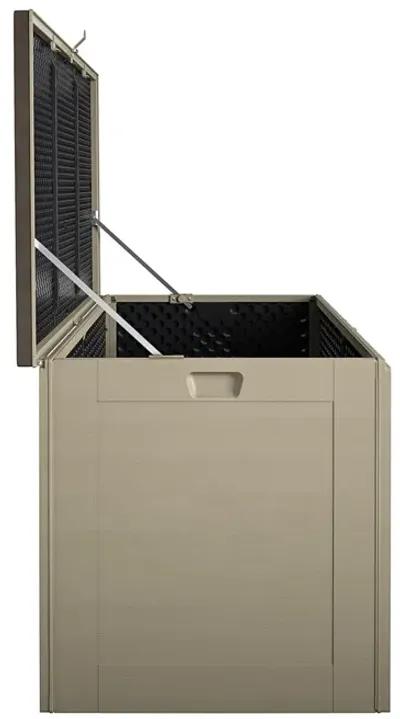 Outdoor Weather-Resistant Patio Deck Storage Box with Locking Hinge Design