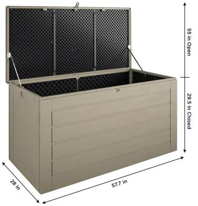 Outdoor Weather-Resistant Patio Deck Storage Box with Locking Hinge Design