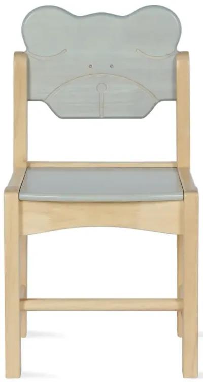 Solid Wood Two Tone Bear Chairs for Kids, Set of 2