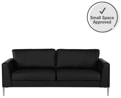 Monroe Faux Leather Sofa with Stainless Steel Legs