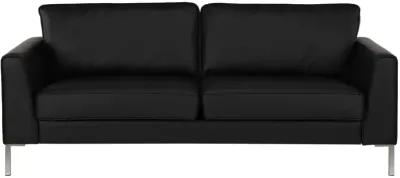 Monroe Faux Leather Sofa with Stainless Steel Legs