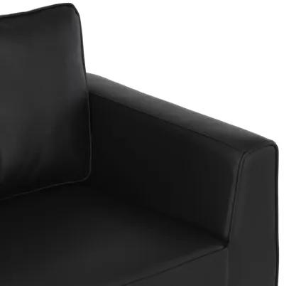 Monroe Faux Leather Accent Chair with Stainless Steel Legs