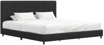 Rio Faux Leather Upholstered Platform Bed with Tufted Headboard