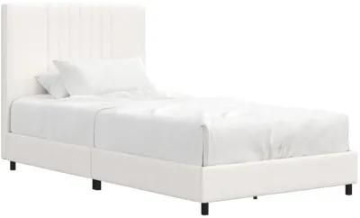 Rio Faux Leather Upholstered Platform Bed with Tufted Headboard