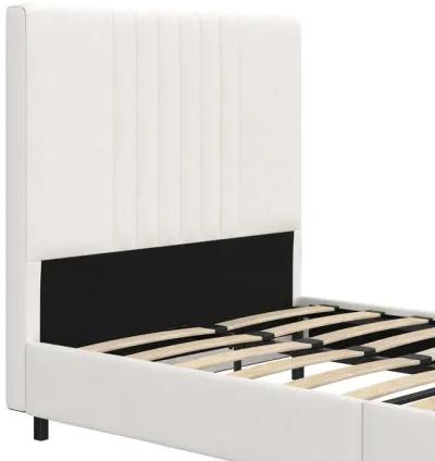 Rio Faux Leather Upholstered Platform Bed with Tufted Headboard