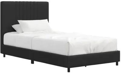 Rio Faux Leather Upholstered Platform Bed with Tufted Headboard