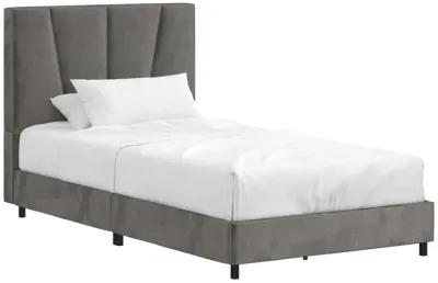 Maverick Velvet Upholstered Platform Bed with Tufted Headboard