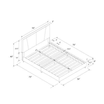 Maverick Velvet Upholstered Platform Bed with Tufted Headboard