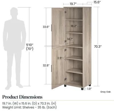 Tindall Modern Farmhouse 2 Door Kitchen Pantry Cabinet