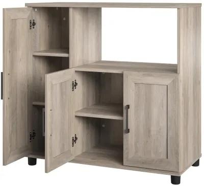 Tindall Modern Farmhouse Microwave Stand with 5 Shelves