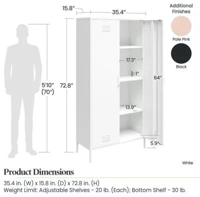 Shadwick 2 Door Tall Metal Locker Style Storage Cabinet