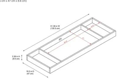 Canyon Farmhouse Dresser Topper with Multiple Divided Segments