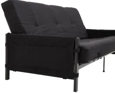 Fairview Metal Frame Storage Futon with 6 Inch Mattress