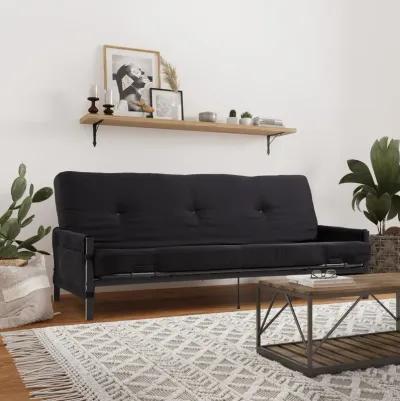 Fairview Metal Frame Storage Futon with 6 Inch Mattress