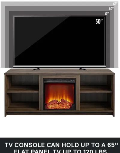 Cabrillo Fireplace TV Stand for TVs up to 65" and up to 120 lbs