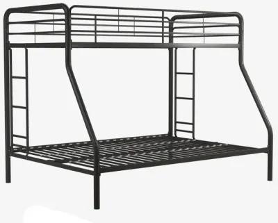 Dusty Twin over Full Metal Bunk Bed with Integrated Ladder