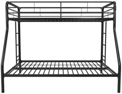 Dusty Twin over Full Metal Bunk Bed with Integrated Ladder