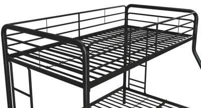 Dusty Twin over Full Metal Bunk Bed with Integrated Ladder