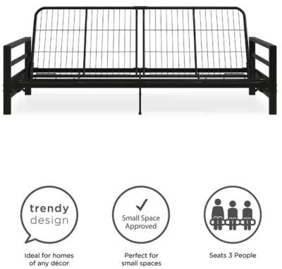 Miles Metal Futon Frame with Metal Mesh and Retainer Clips