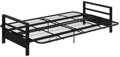 Miles Metal Futon Frame with Metal Mesh and Retainer Clips