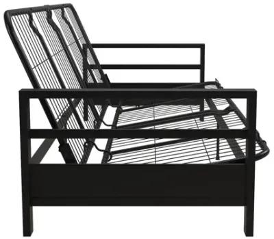 Miles Metal Futon Frame with Metal Mesh and Retainer Clips